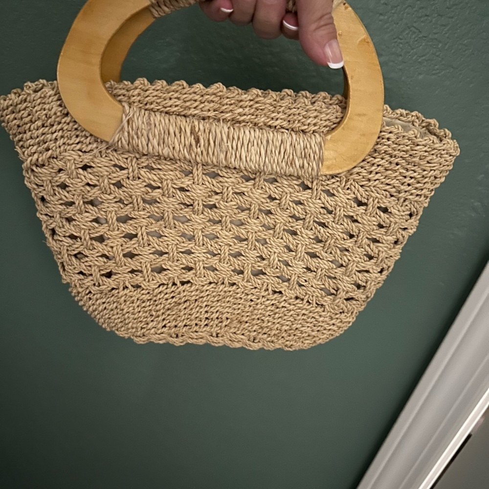 Vintage Straw Woven Tote